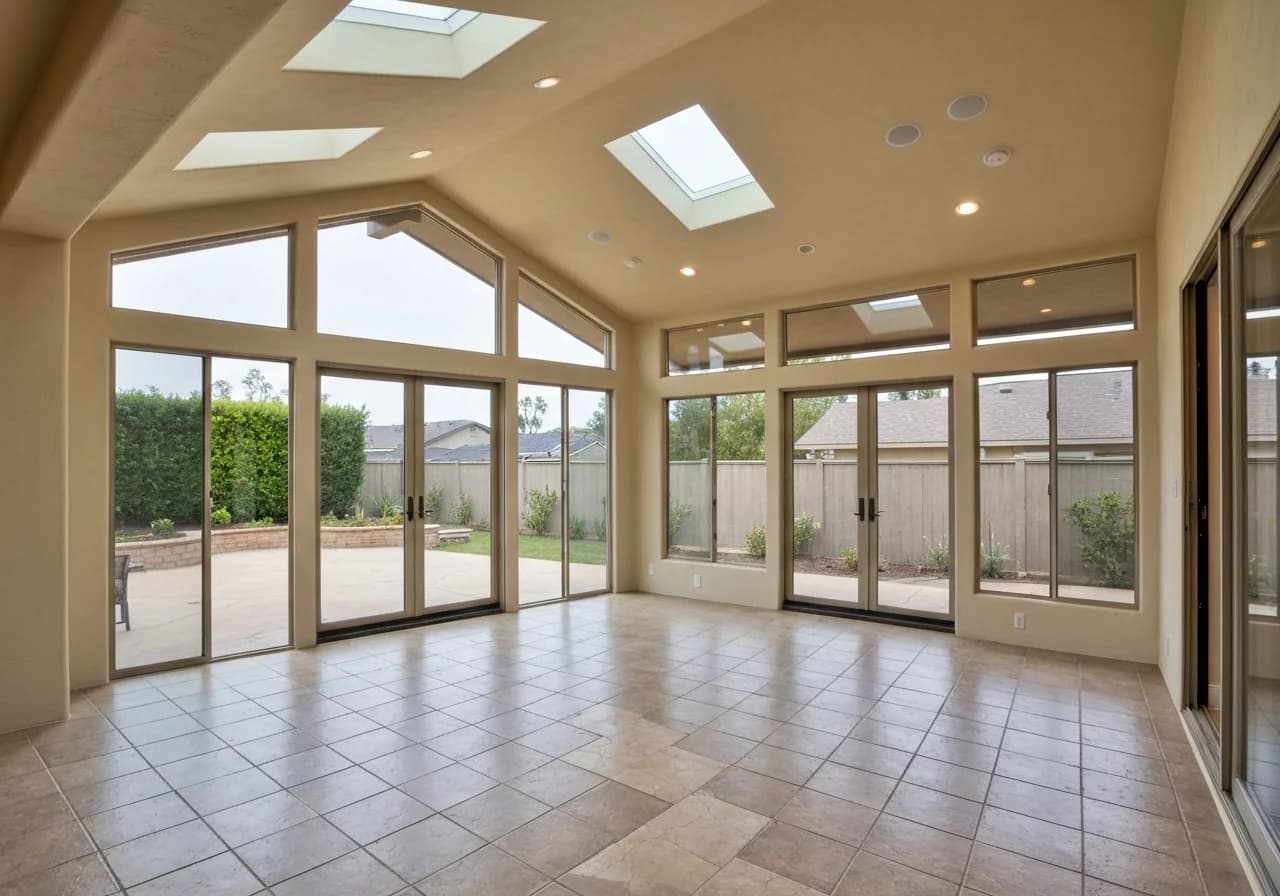 Completed sunroom addition San Diego