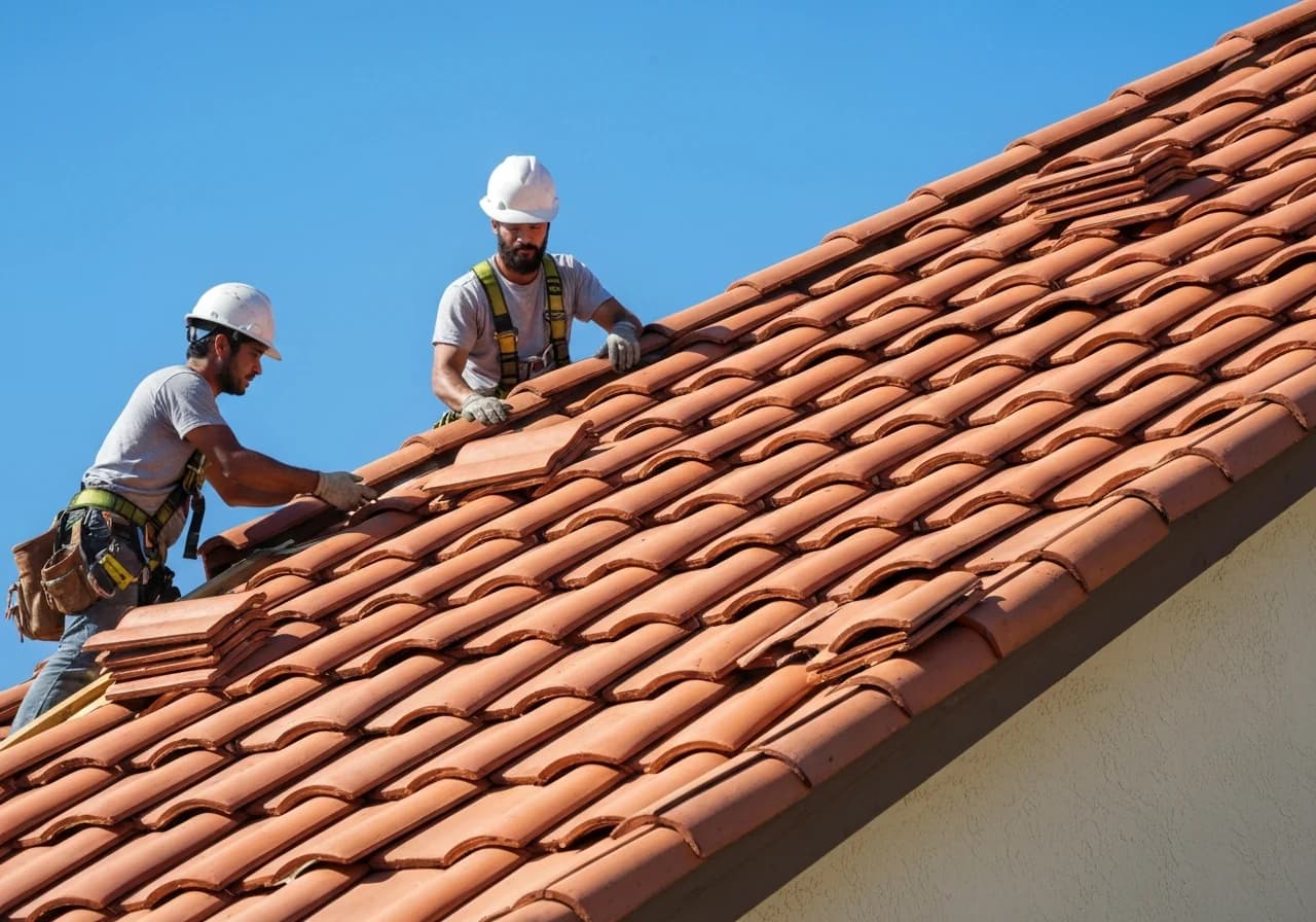 Peak Builders crew completing roof repair San Diego