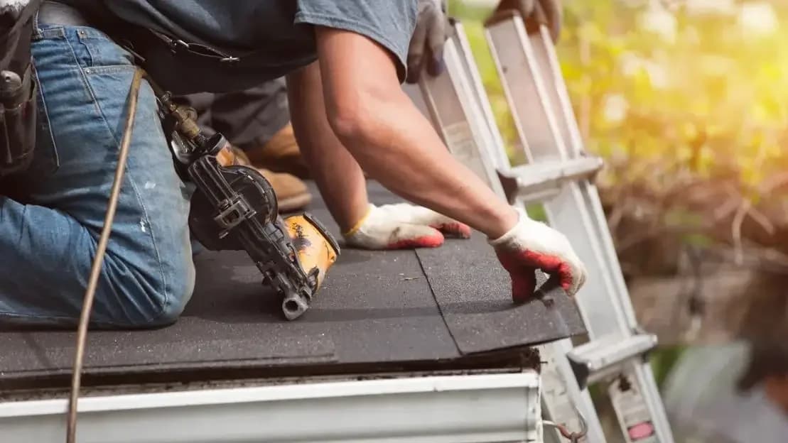 Roof repair in progress San Diego